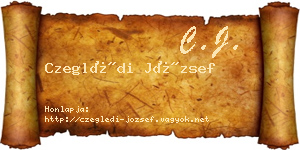 Czeglédi József névjegykártya